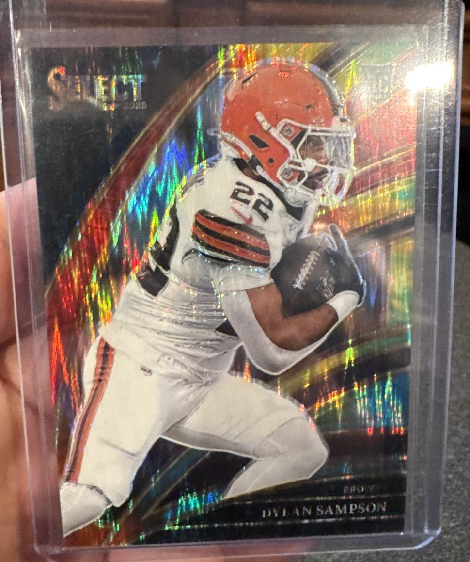 2025 Select Football Dylan Sampson RC Tie-Dye Shock /25 Club Level