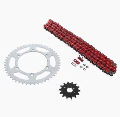 1995-2006 Kawasaki KDX200 / KDX220 Red O Ring Chain & Sprocket 14/49 114L