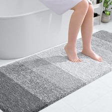 Bathroom Runner Rugs 70x24, Extra Soft Absorbent 70" x 24" Light Grey