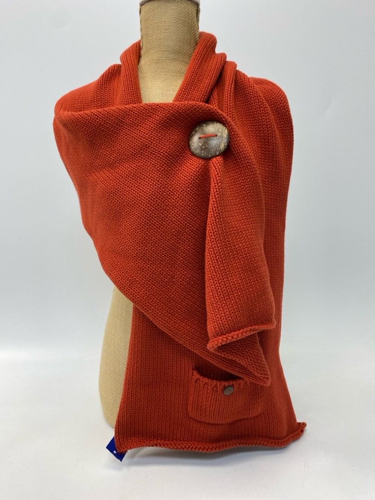 Burnt Orange Buttons Wrap - image 1