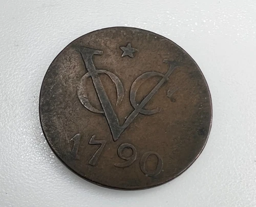 1790 Netherlands Dutch East indies Duit Coin New York penny