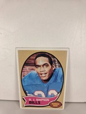 Topps 1970 Topps O.J. Simpson Buffalo Bills #90 Rookie Football Card. rookie card picture