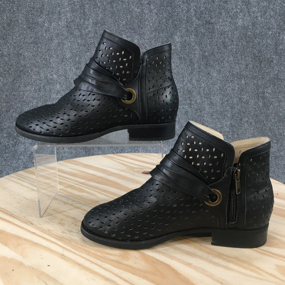 Botas Spenco para mujer 6.5 B botín Priscilla negras informales tacones en bloque tobillo Foto 2 de 4