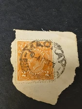 QLD Full Strike Postmark MACKAY 17SE21 on KGV 2d Single WMK on Paper