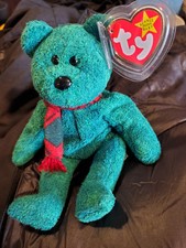 TY 1999 WALLACE the BEAR BEANIE BABY with MINT TAGS-TAG ERRORS 