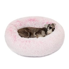 Friends Forever Donut Dog Bed Faux Fur Fluffy Calming Sofa Medium Dogs 30 30 7
