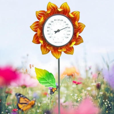 Garten Thermometer Geschenke genaue Messung Fenster Hof Metall Deko
