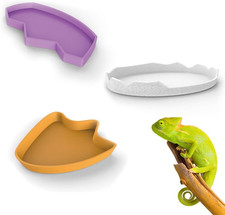 3 Pezzi Ciotola per Rettili, Accessori per Tartarughe, Ciotola per Rettili Fogli