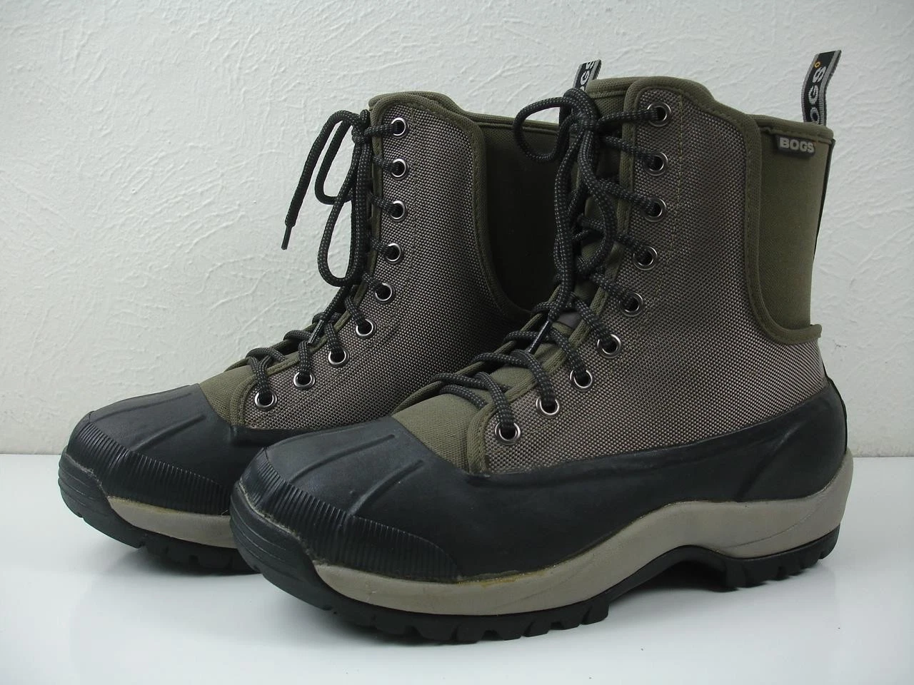 Men's sz 12 M Bogs Ridgeline MT Green Waterproof Boots Lace-Up Lace-Up Snow Rain