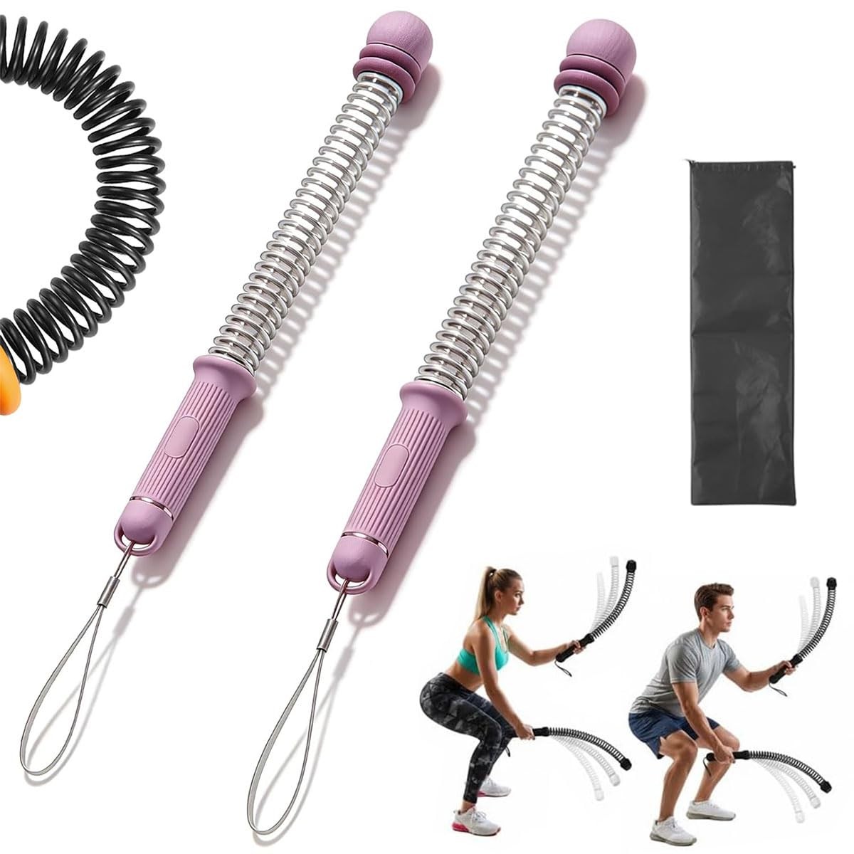 Adjustable Ropeless Battle Ropes, Cordless Weighted Training Ropes for Home Gym