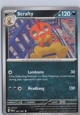 Pokemon TCG 61 /91 Scrafty Uncommon Paldean Fates
