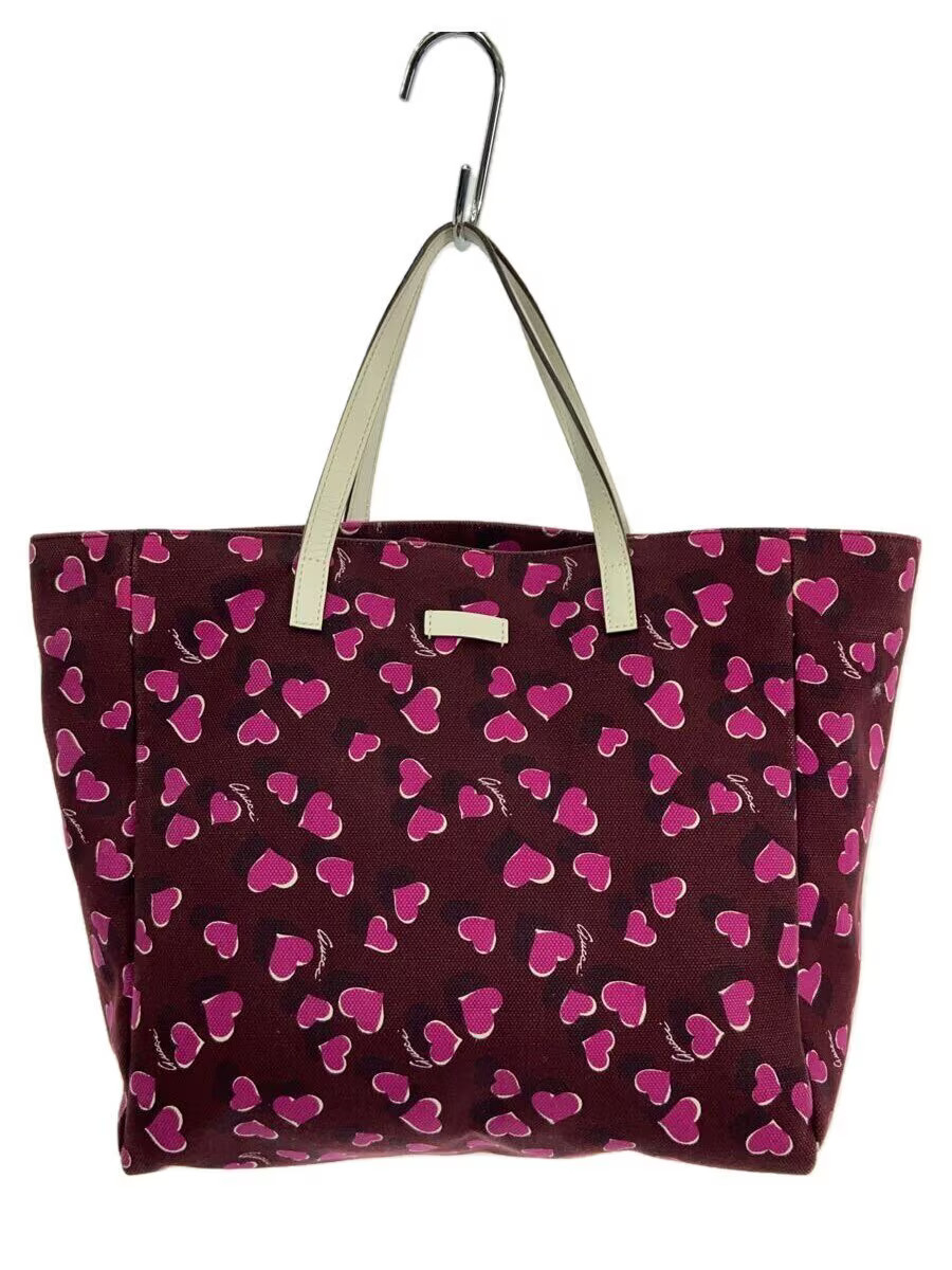 GUCCI Heartbeat Canvas Tote Bag in Pink