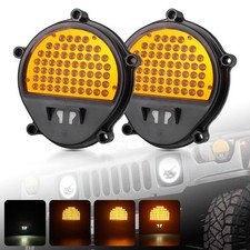 2pcs Led Front Amber Turn Signal Parking Lights For Humvee M35 M998 12422957