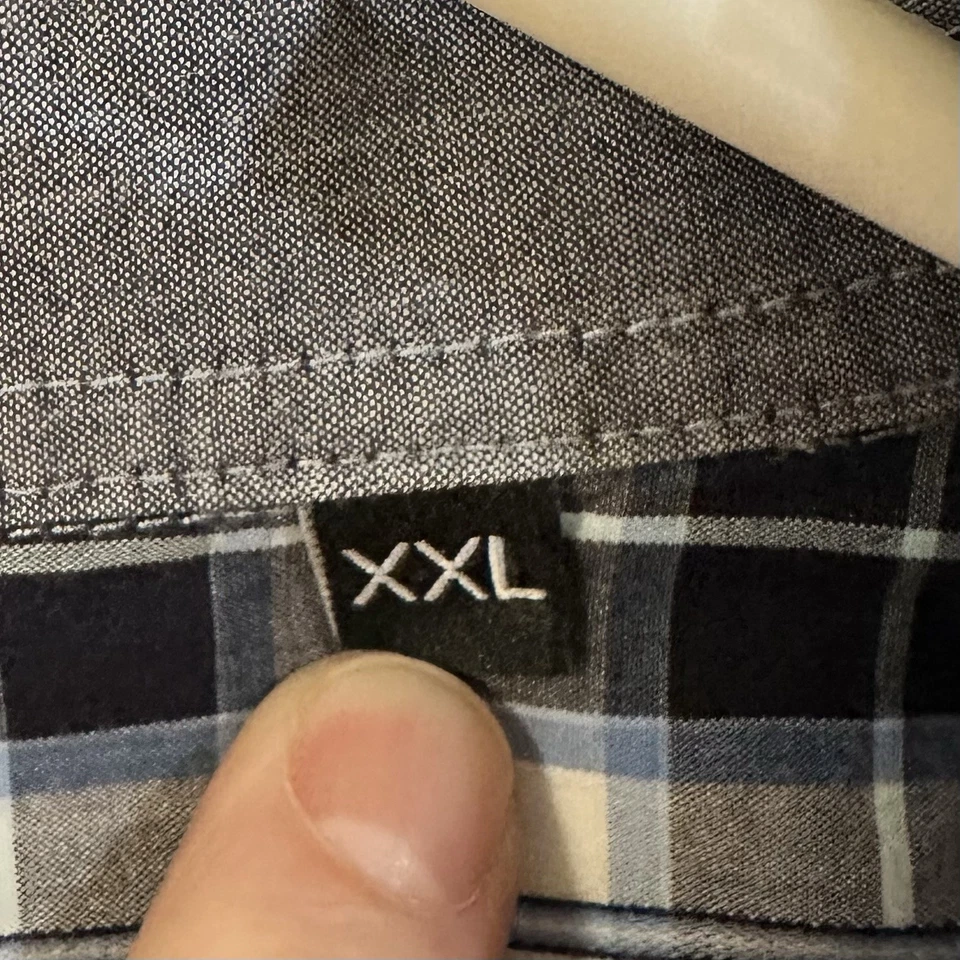 Camisa 7 Diamonds Para Hombre XXL A Cuadros Manga Larga Botón Foto 4 de 4