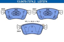 ATE CERAMIC BREMSBELÄGE SATZ VORNE passend für NISSAN X-TRAIL RENAULT AUSTRAL ME