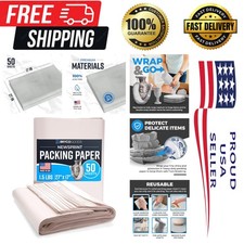 Recycled Newsprint Packing Paper - 1.5lb, 50 Sheets, 27" x 17" for Fragile Items