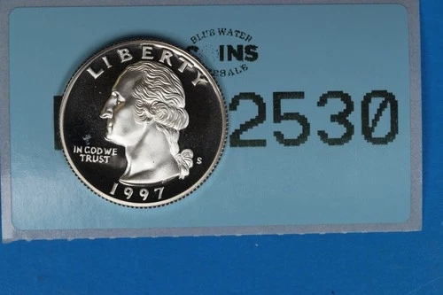 1997-S 25C WASHINGTON SILVER QUARTER DOLLAR PROOF RAW-2530