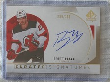 2025-26 Upper Deck SP Authentic Curated Signatures Brett Pesce Auto /299 Devils