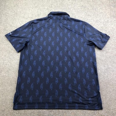 RLX Ralph Lauren Polo Shirt Mens Large Blue Tiger Pelican Hill