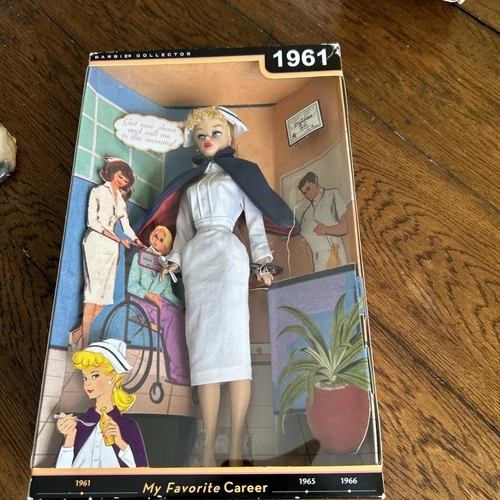 1961 REGISTERED NURSE My Favorite Career Barbie R4472 NRFB - box slightly worn