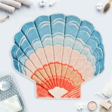 Seashell Bathroom Rugs Non Slip Cartoon Beach Bath Mat