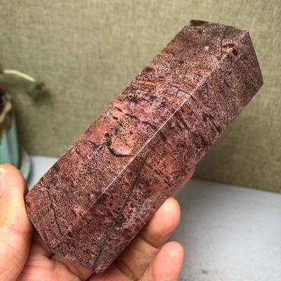 102mm Natural Chinese Painting Stone Quartz Crystal cuboid home decor 229g A3218