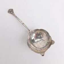 Robinson & Co. Sterling Silver Over Cup Tea Strainer 1.44ozt Arts & Crafts