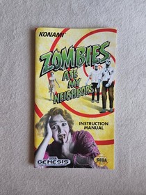 ZOMBIES ATE MY NEIGHBORS SEGA GENESIS 100% COMPLETE IN BOX W/ POSTER & REG