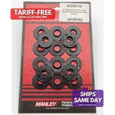 Manley 42326-16, Set of 16 Black Steel 1.550 Spring Cups Performance Racing Part