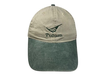 TULUM MEXICO Brown/Green WIND-SURF BASEBALL HAT Kite Beach Summer Sun Hike Cap