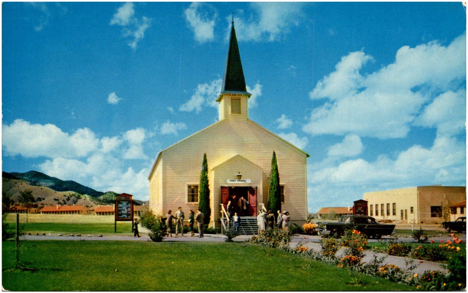 Main Post Chapel Fort Huachuca Arizona AZ U.S. Army 1950s Chrome