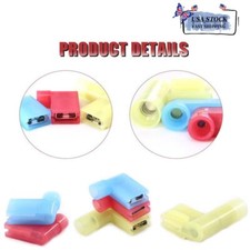 22-10 AWG Female Flag Right Angle Electrical Wire Spade Connectors Terminals