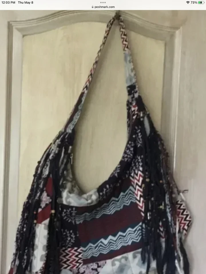 Free People x Brenda Knight Road Trippin 流苏串珠单肩包 全新无标签 268R 美元 — 第 2/4 张图片