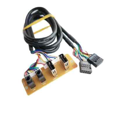2-Port USB 2.0 9P 3.5mm HD Audio Motherboard Extension Cable Front