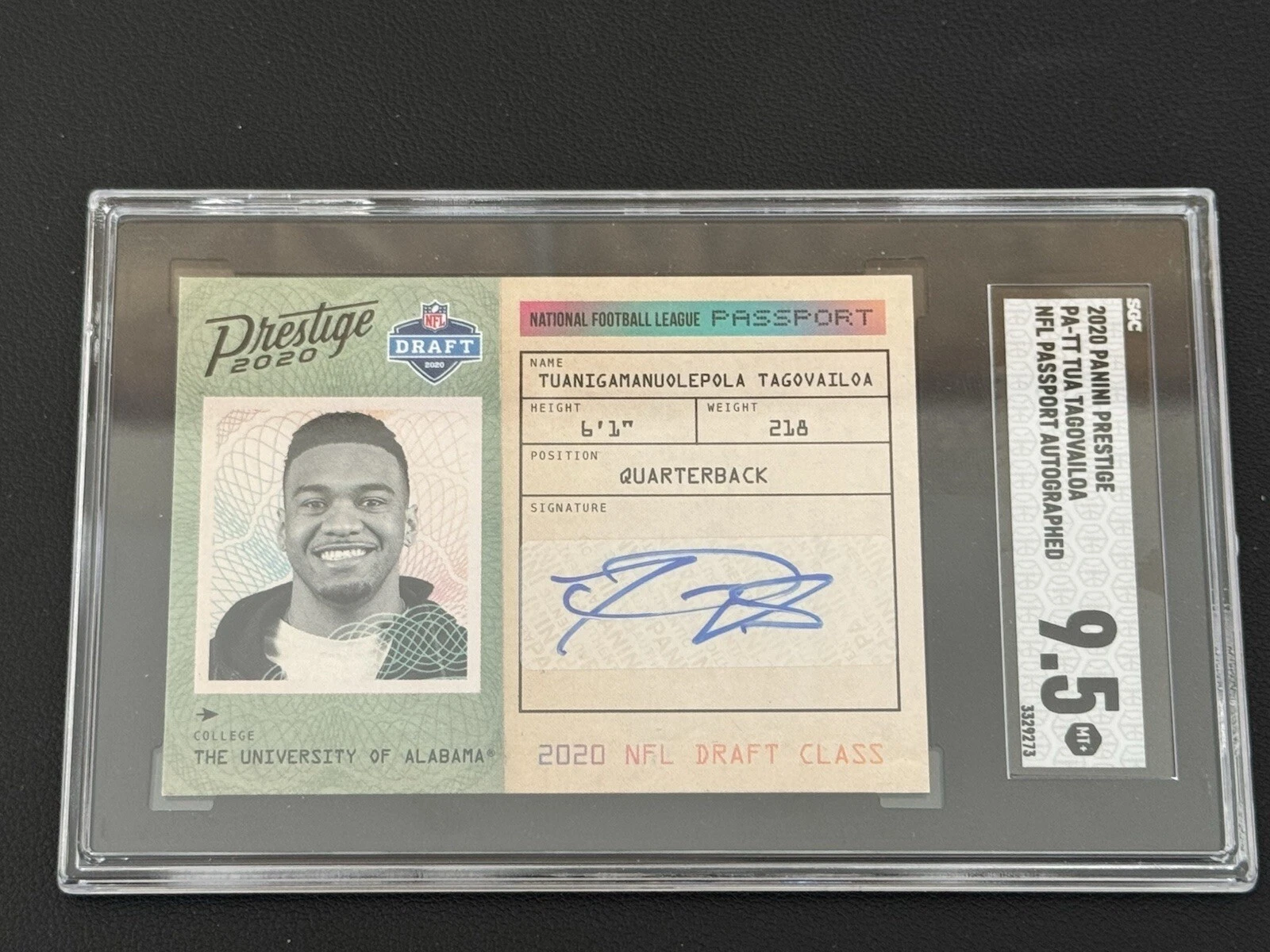 Tua Tagovailoa Panini Prestige NFL Passport Signatures #PATT Base