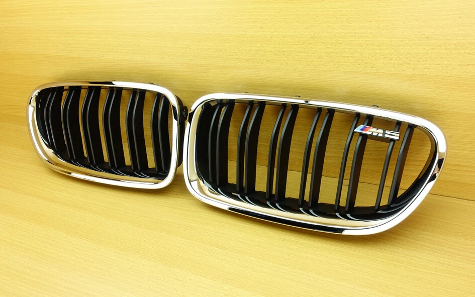 BMW F10 Sedán Wagon 535i 550i Negro Mate Cromo Parrilla Delantera Estilo M5 2011-16 Foto 4 de 4