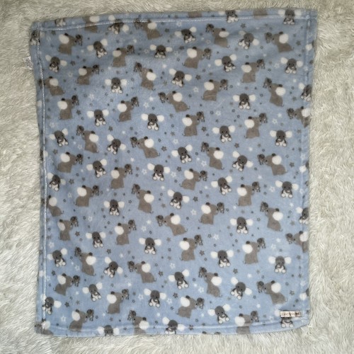 Blankets Beyond Blue Baby Blanket Gray Elephants Soft Plush 25x31" - Picture 7 of 10