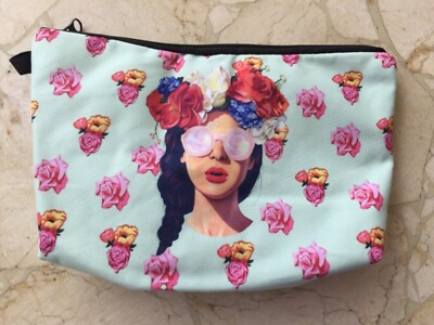 NEW! Ladies Lined Bohemian Style Makeup Bag with Zipper 5X8 Inches