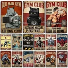 Vintage Gym Metal Sign Plaque Fitness Retro Tin Sign Wall Decor for Gym Bar Club
