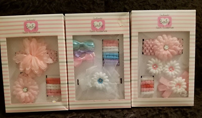 Enchante Baby Infant Hair Accessories Set of 29 pc Gift Box (Newborn)