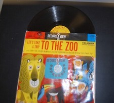 Record-A-View Trip To The Zoo 1950s View-Master Reel w 78rpm Record