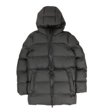 Rains Alta Puffer Parka Coat Womens Black Size Uk Small #ref123