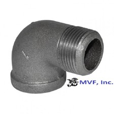 3/8" 150 NPT 90 Street Elbow Black Malleable Iron Fitting MI100341BMI