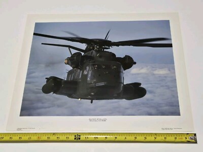 Super Stallion Sikorsky CH-53E Helicopter Cloud 9 Photography 1986 Poster No.009