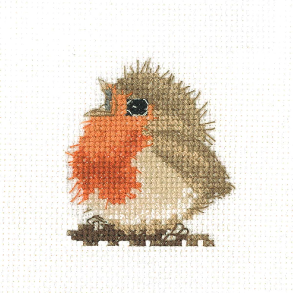 Heritage Kreuzstich Set Aida "Rowan Robin (A)", Zählmuster, SHRO1664-A, 6x6,5cm - Bild 1 von 1