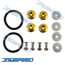 Jdmspeed Gold Universal Cnc Billet Bumper Trunk Quick Release Fastener Kit