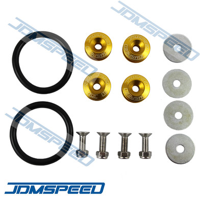 JDMSPEED GOLD UNIVERSAL CNC BILLET BUMPER TRUNK QUICK RELEASE FASTENER KIT