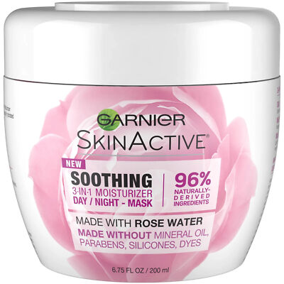 Garnier SkinActive Soothing 3 in 1 Moisturizer Day Night Mask with Rose Water