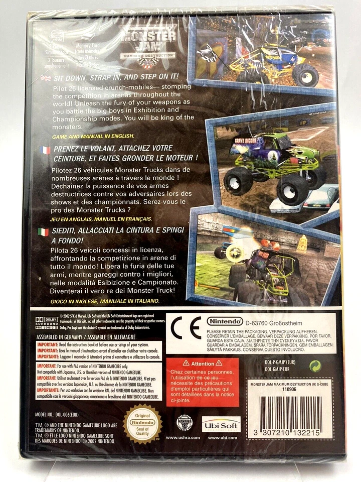 Gamecube Monster Jam Maximum Destruction ( 2002 ) UK Pal, New Factory Sealed - Image 2 of 4