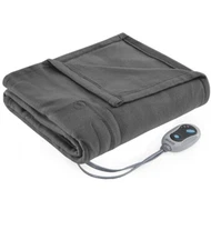 Beautyrest heated throw Blanket Dark Gray 50x60"  Long 50"x60" New
